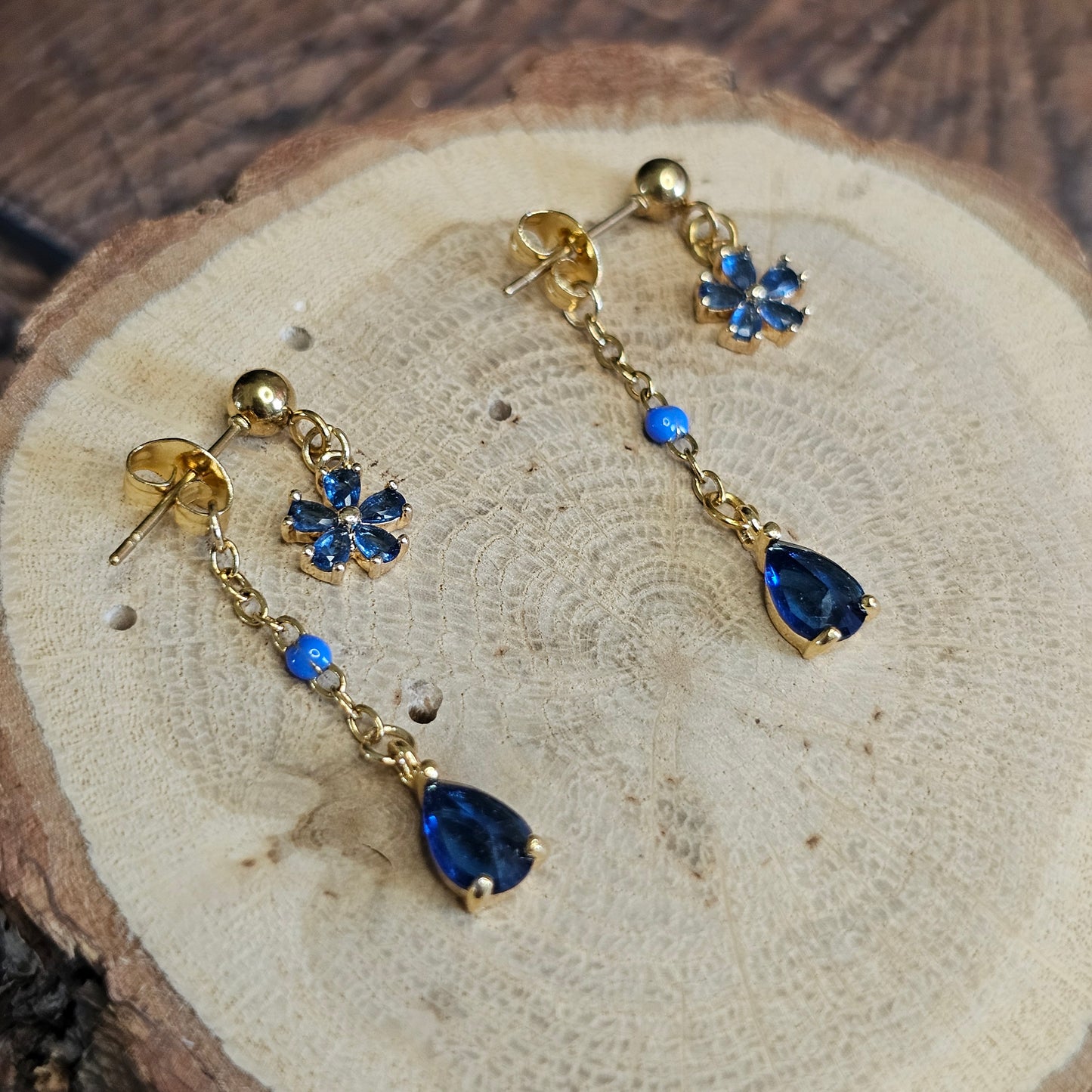 Boucles d'oreilles - Les fleurs bleues