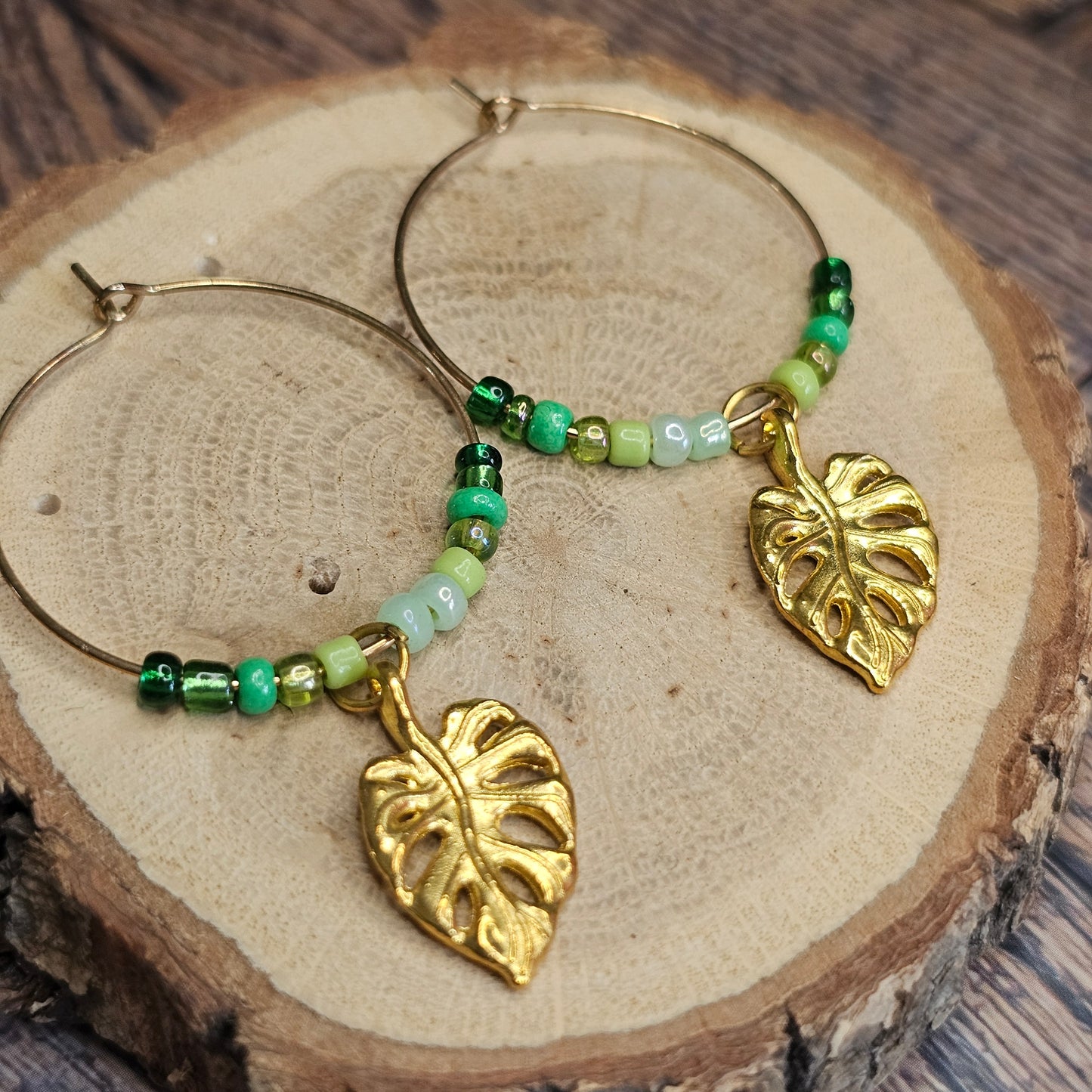 Boucles D’Oreilles - Les Créoles Monstera