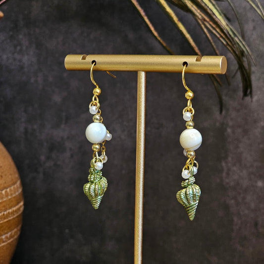 Boucles D’Oreilles - Les Coquillages perle naturelle