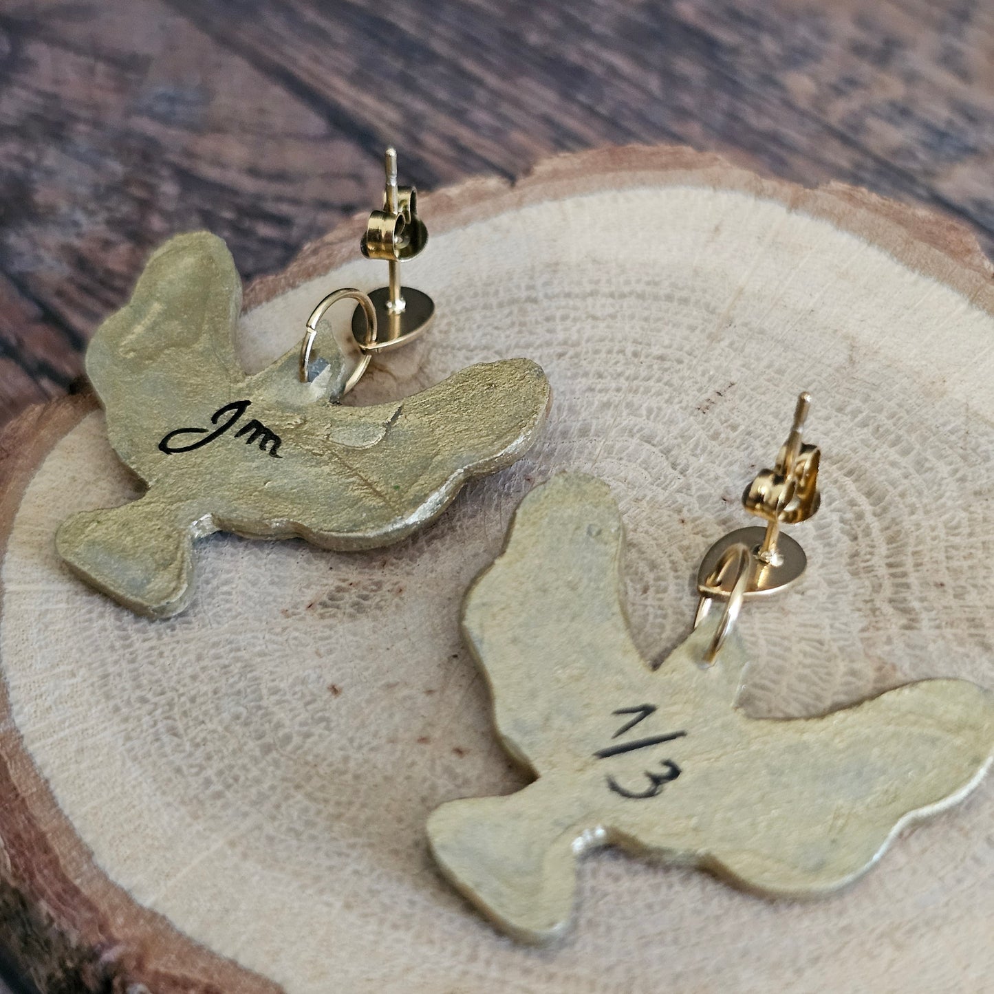 Boucles d'Oreilles "Les Oiseaux d’Aimé" : Art Folklorique Peinte à la Main