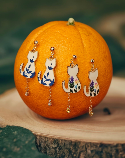 Boucles d'oreilles - Le Chat Fleurit
