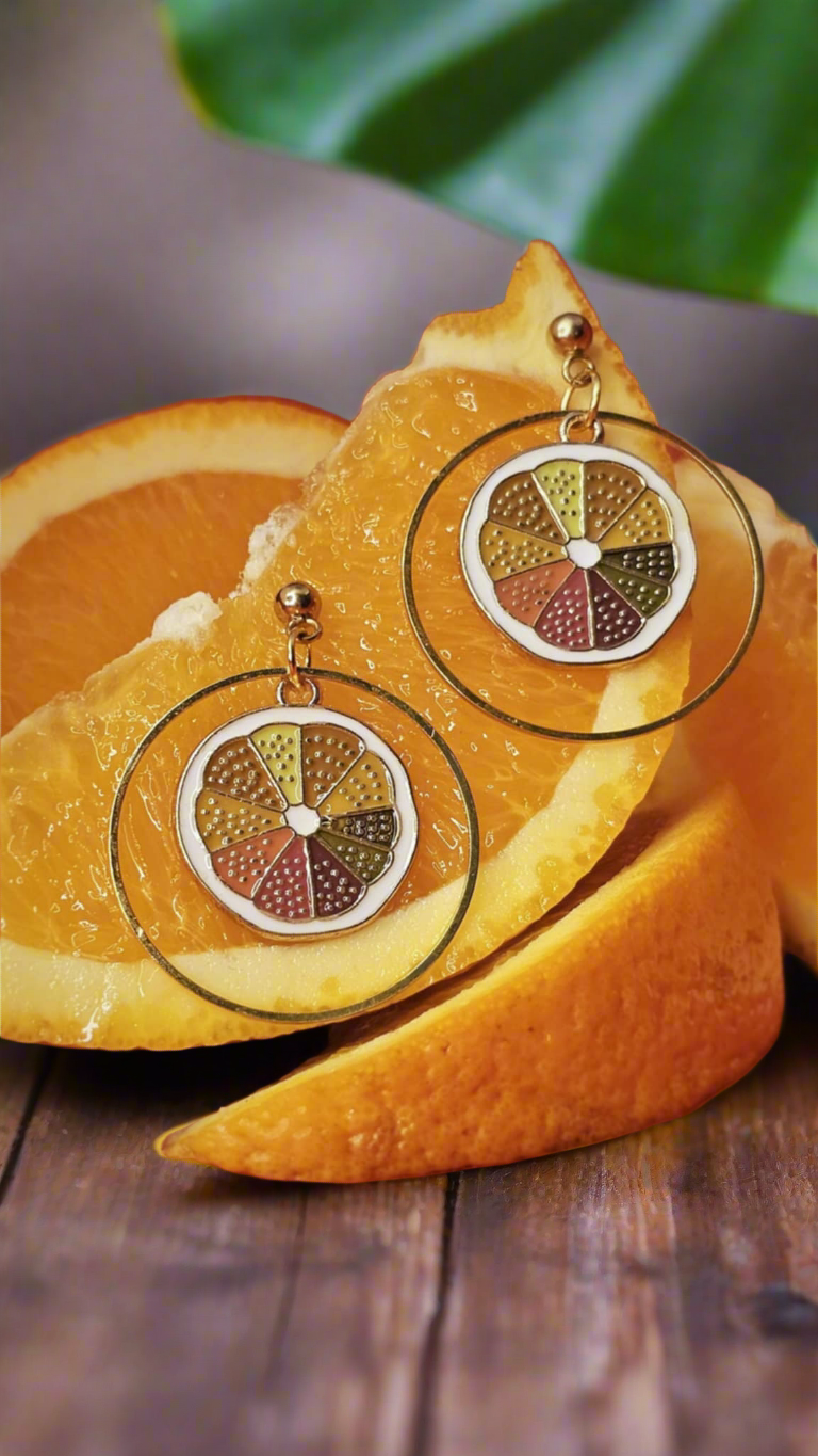 Boucles D'oreilles- Éclats d'agrumes - Les multicolores
