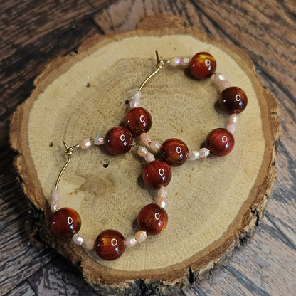 Boucles d’oreilles – Les Créoles bicolores