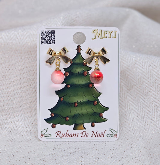 Boucles d'oreilles Boule de Noël