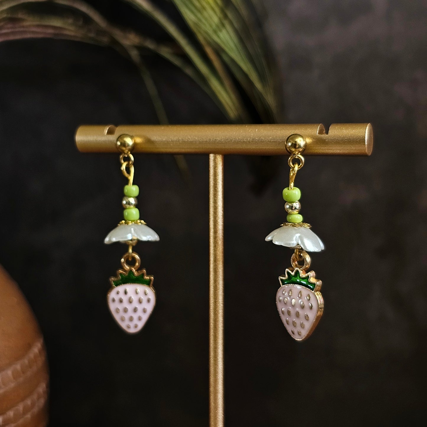 Boucles D’Oreilles - Les Fraises roses