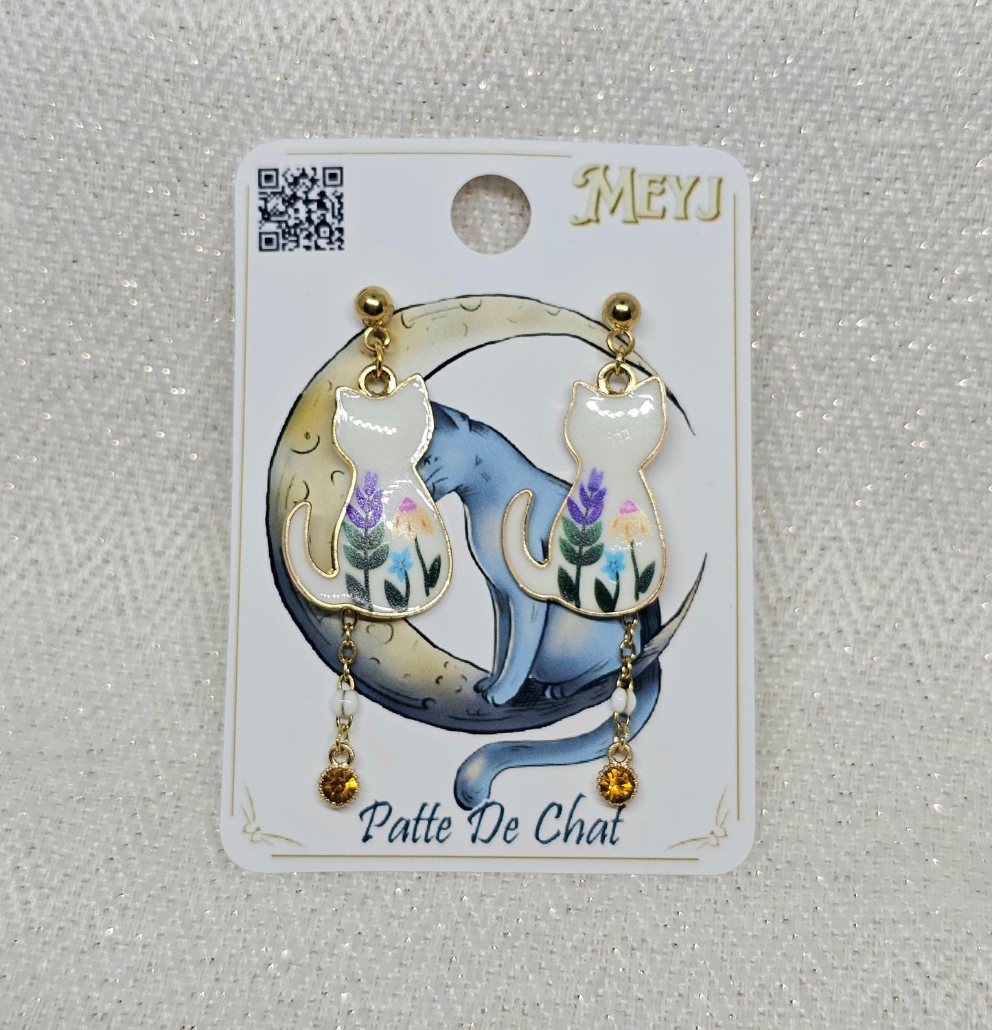 Boucles d'oreilles - Le Chat Fleurit