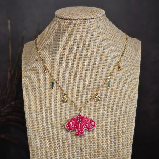 Collier "Les oiseaux de Maya" : Art Folklorique Peinte à la Main