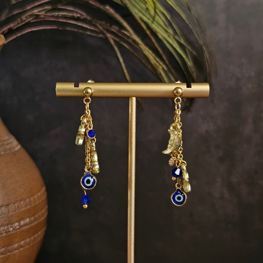 Boucles d'oreilles - Les étoiles filantes bleues