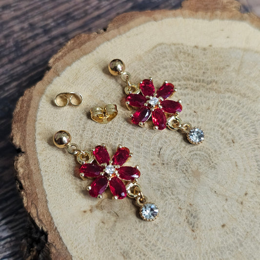 Boucles D’Oreilles - Les fleurs de cristal