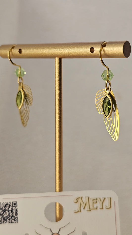 Boucles d'oreilles- Douceur D'insecte - Les ailes de Papillons