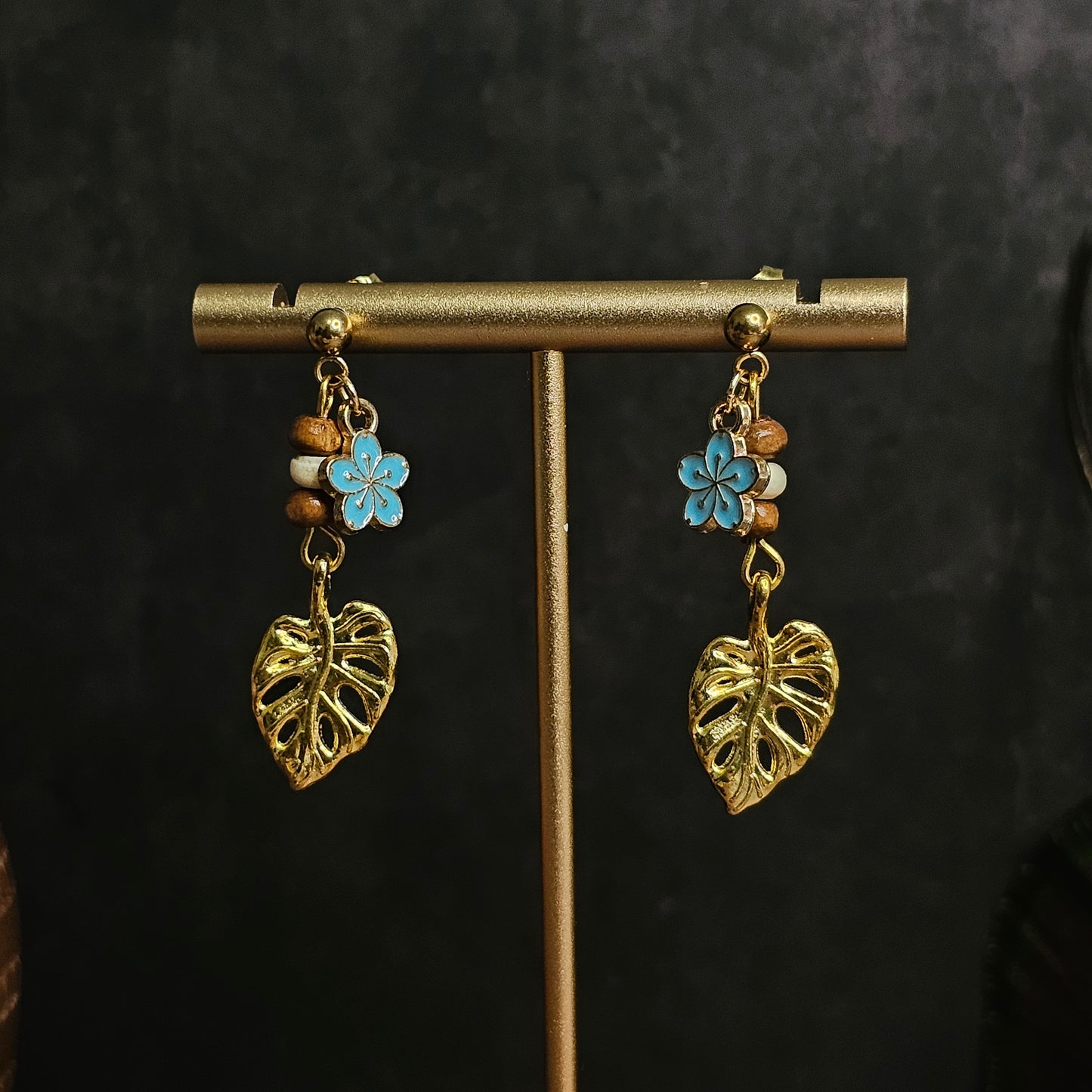 Boucles D’Oreilles - Les monsteras en fleurs