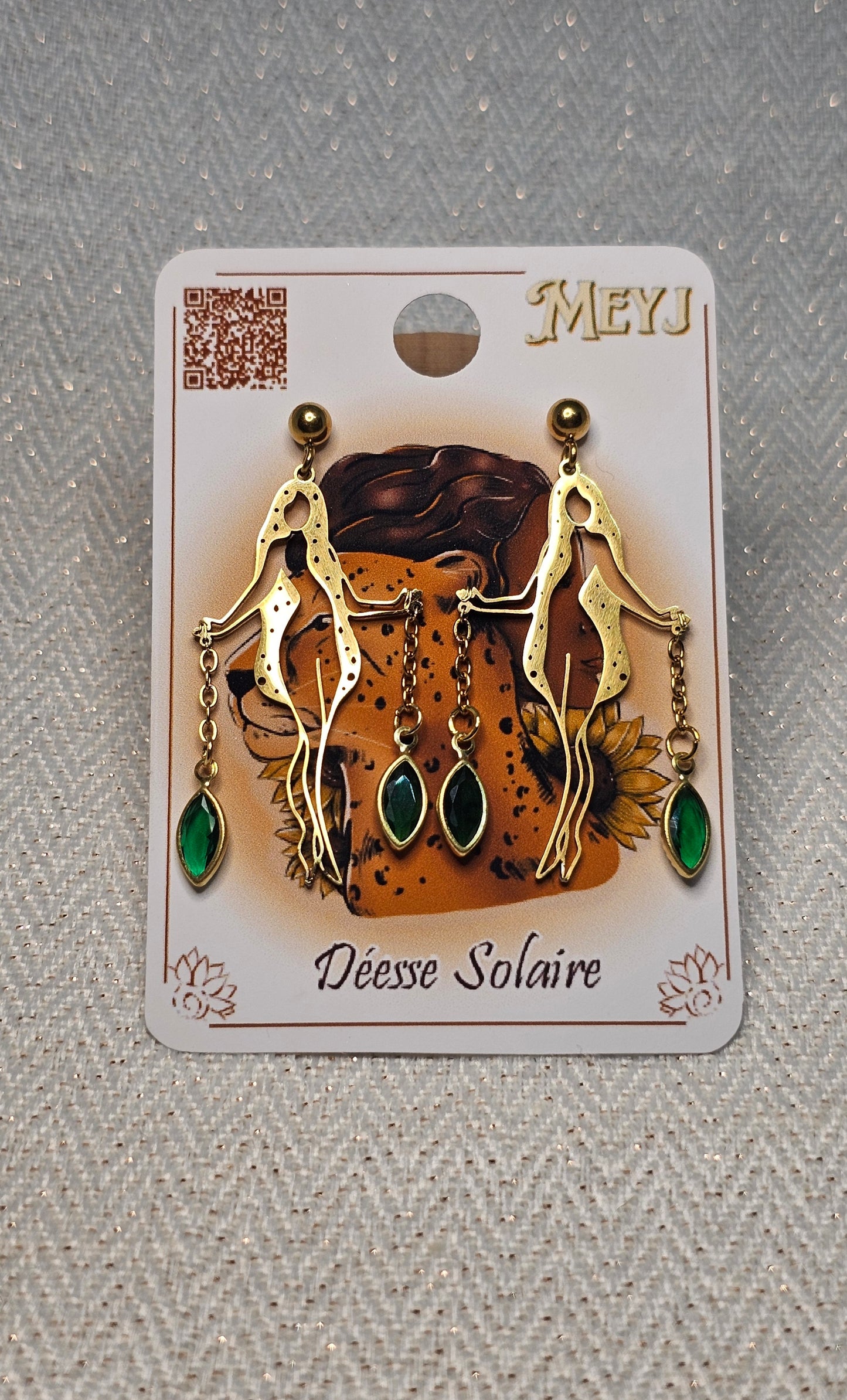 Boucles D'oreilles -Collection Déesse Solaire - La femme balance