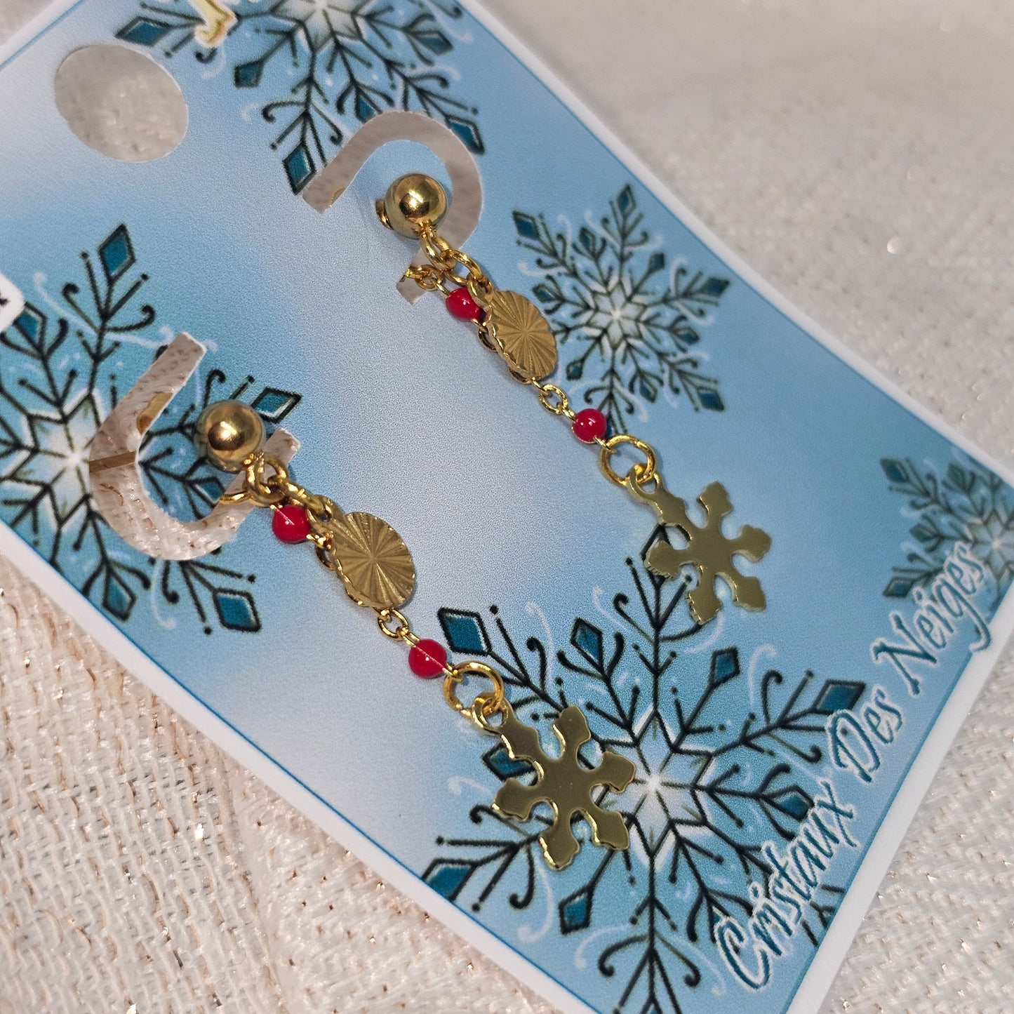 Boucles d’oreilles Flocon de Noël