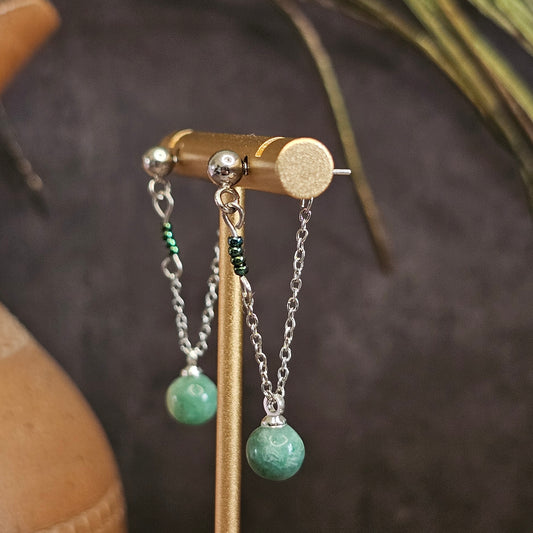 Boucles D’Oreilles - Les perles turquoise