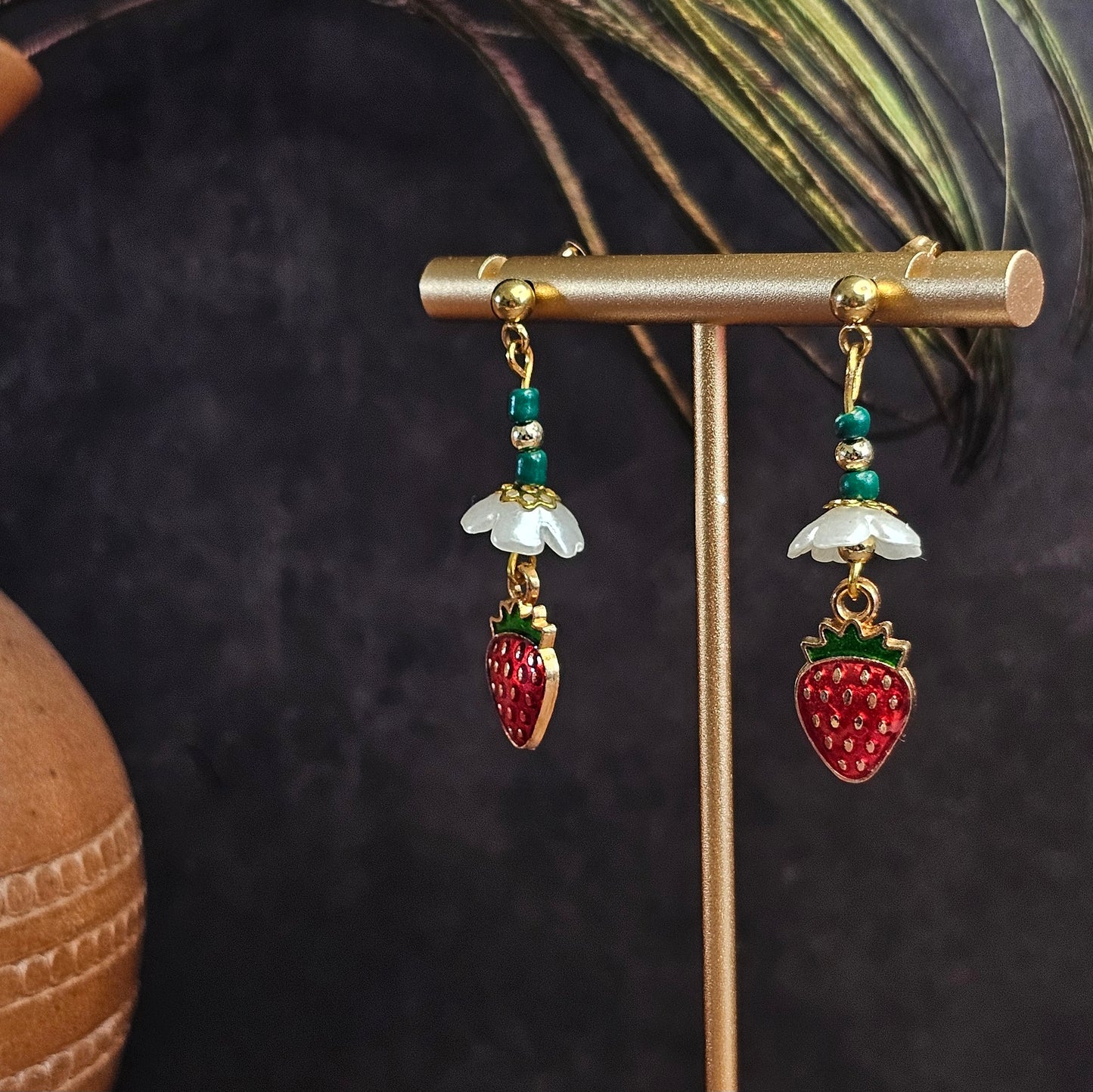 Boucles D’Oreilles - Les Fraises rouge