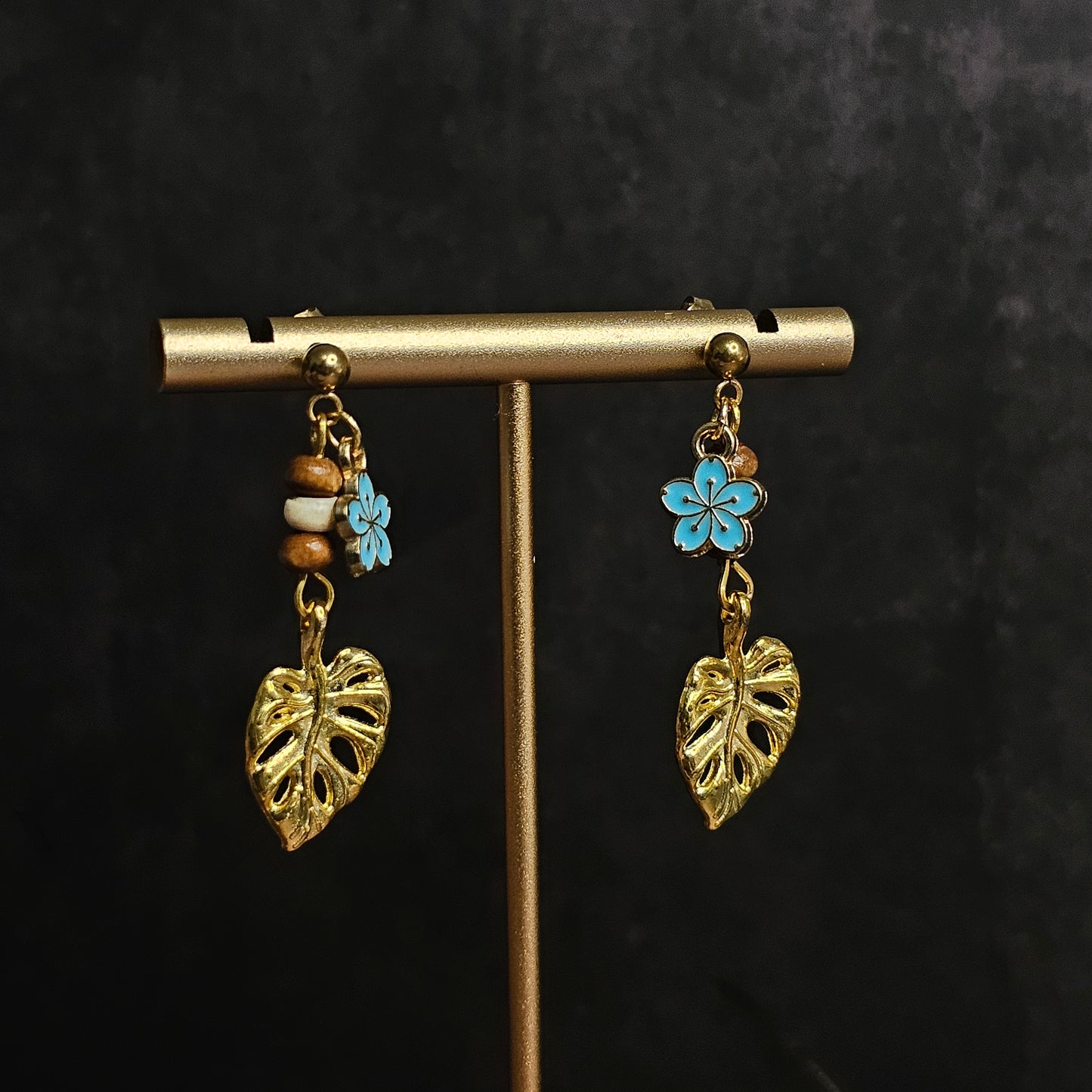 Boucles D’Oreilles - Les monsteras en fleurs