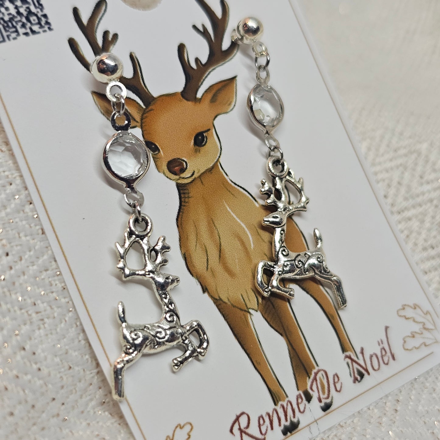 Boucles D'oreilles Rennes de Noël