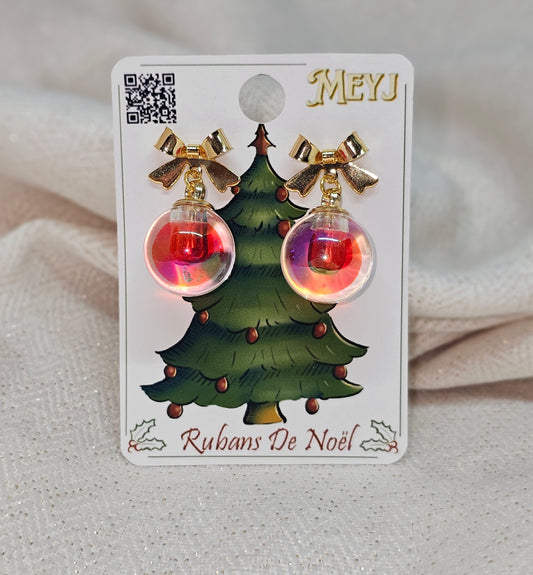 Boucles d'oreilles Boule de Noël