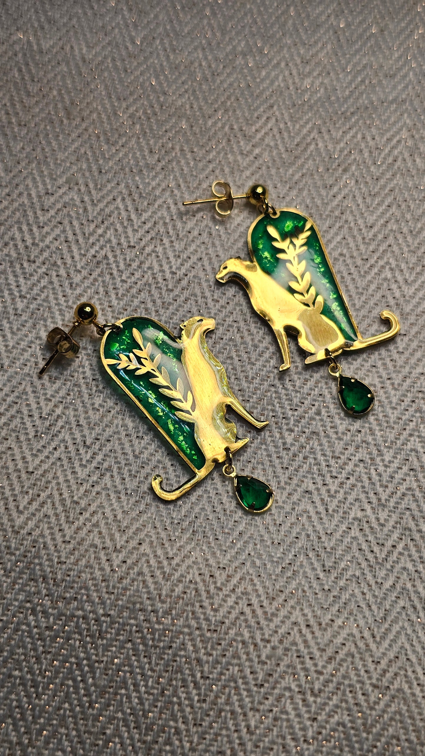 Boucles D'oreilles- Collection Déesse Solaire- Les panthères