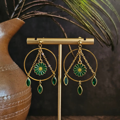 Boucles d'oreilles - Le chandelier de fleurs