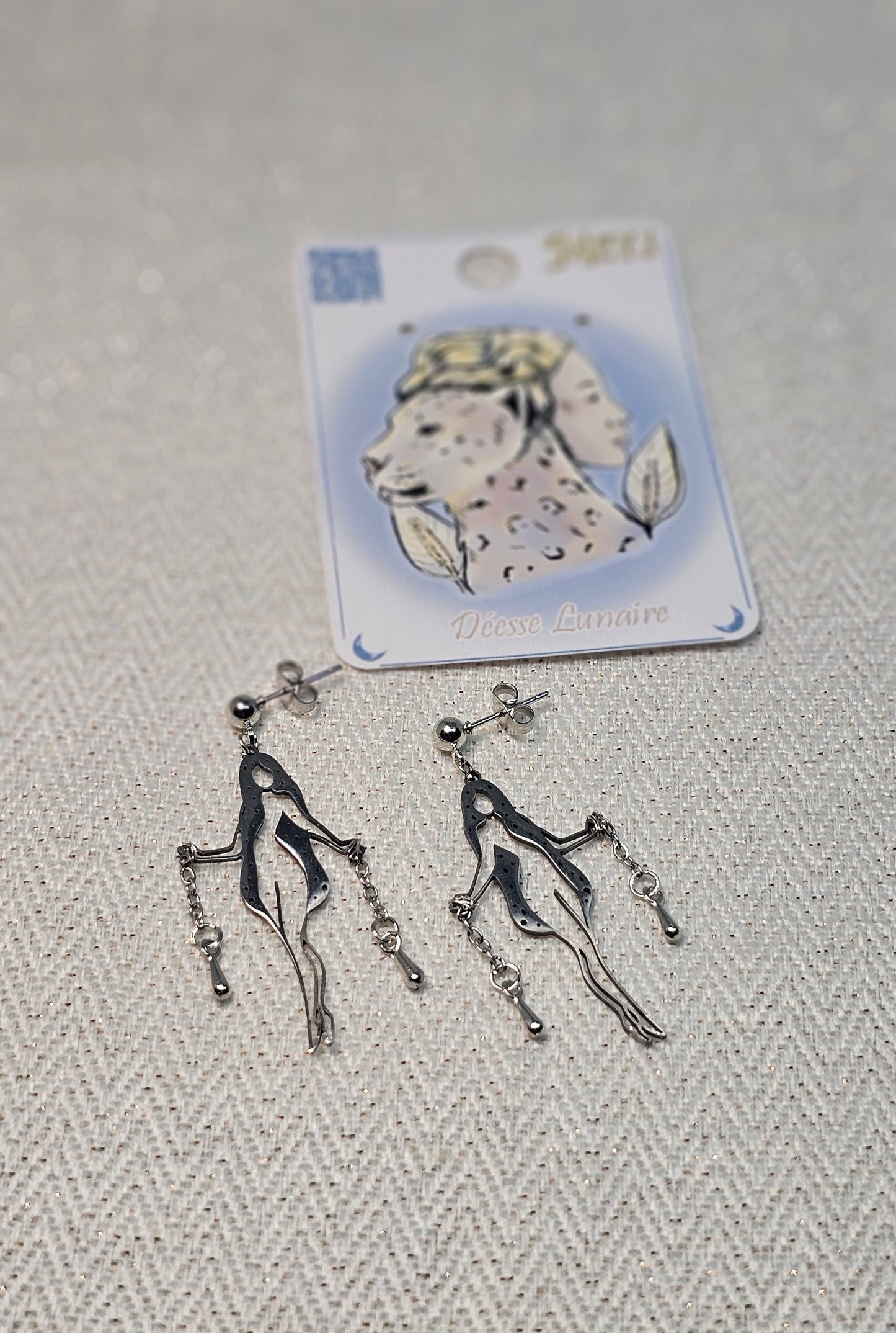 Boucles D'oreilles- Collection Déesse Lunaire- La femme Balance