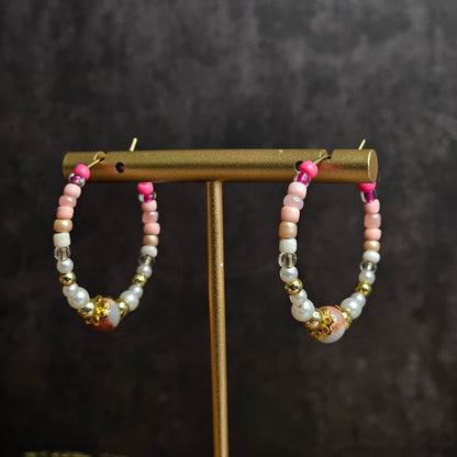 Boucles D’Oreilles - Les Créoles Jaspe Ocean