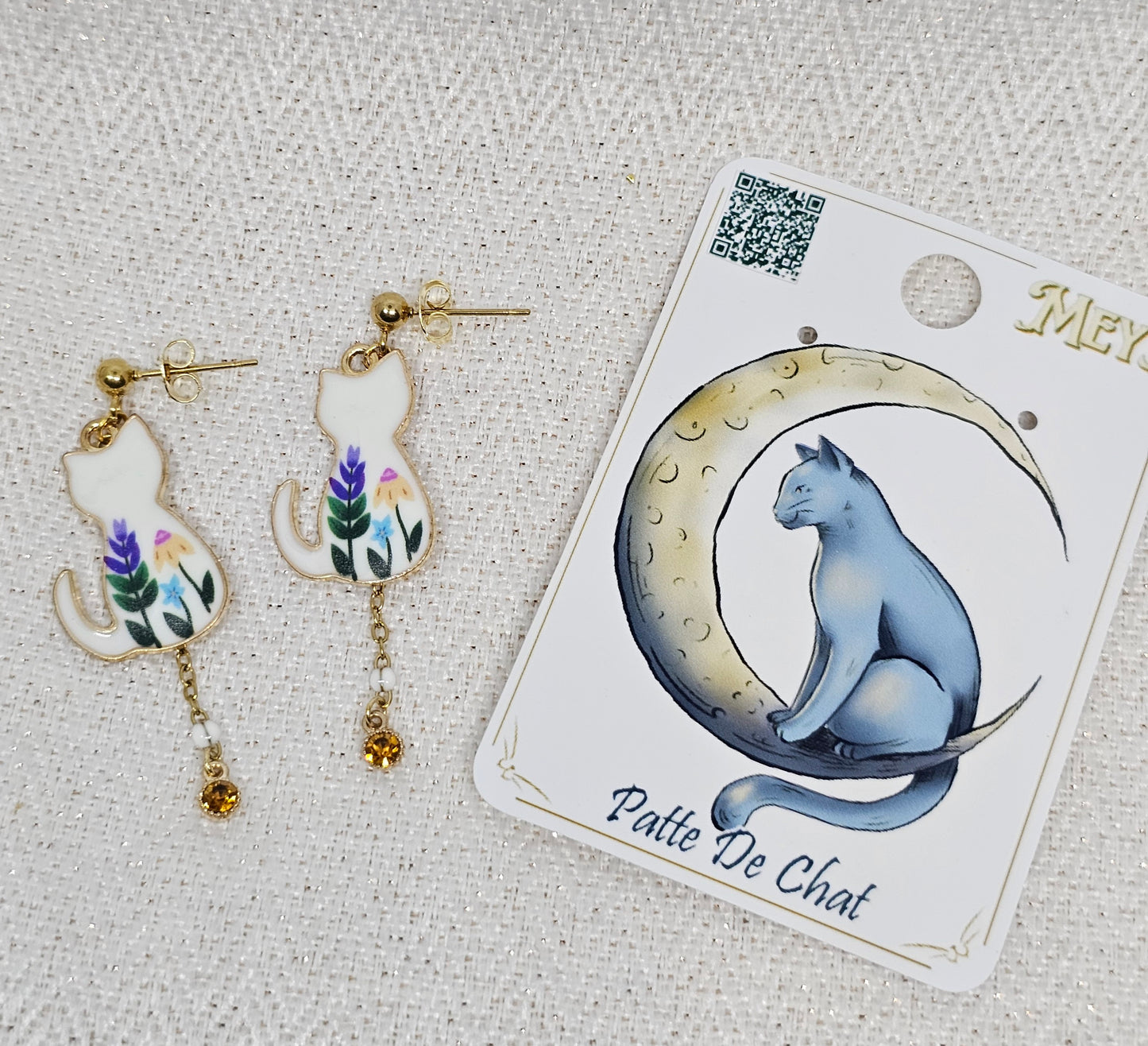 Boucles d'oreilles - Le Chat Fleurit
