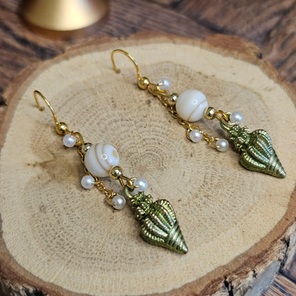 Boucles D’Oreilles - Les Coquillages perle naturelle