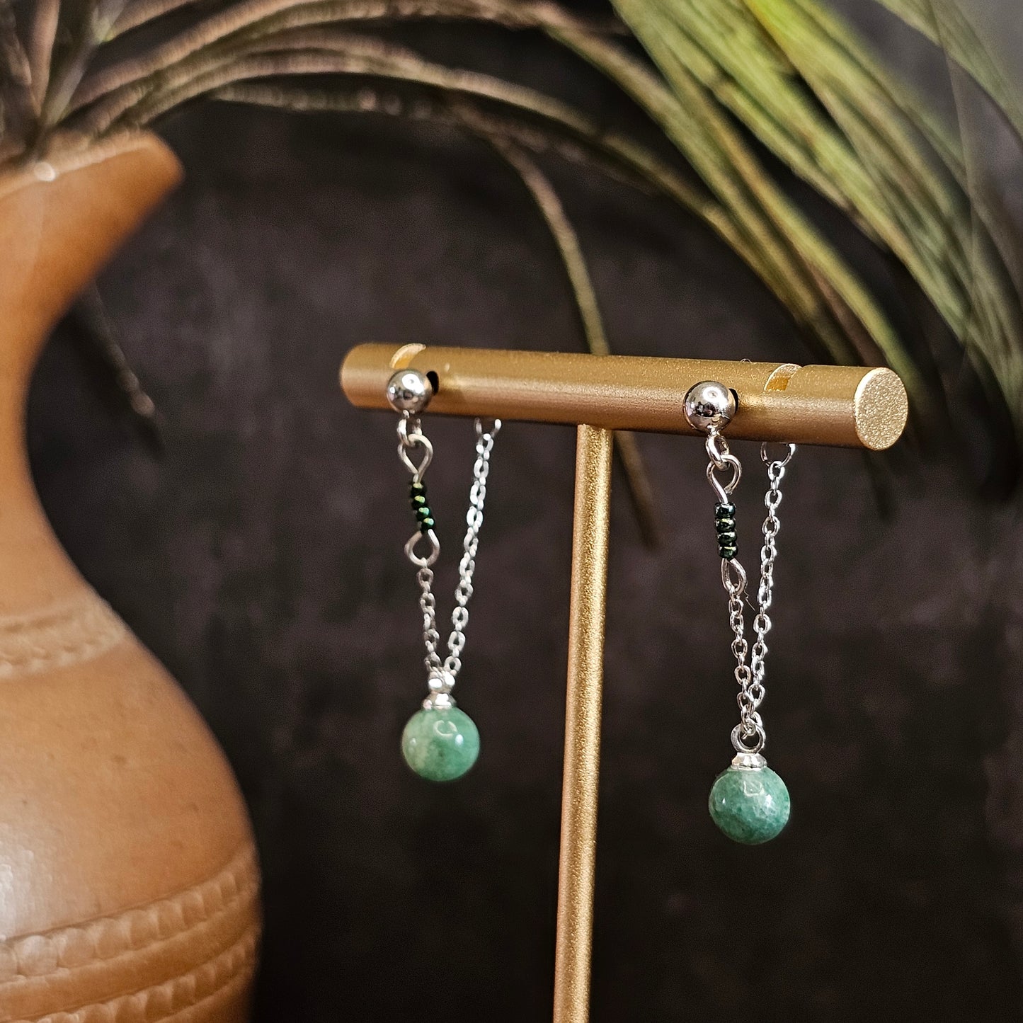 Boucles D’Oreilles - Les perles turquoise