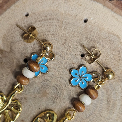 Boucles D’Oreilles - Les monsteras en fleurs
