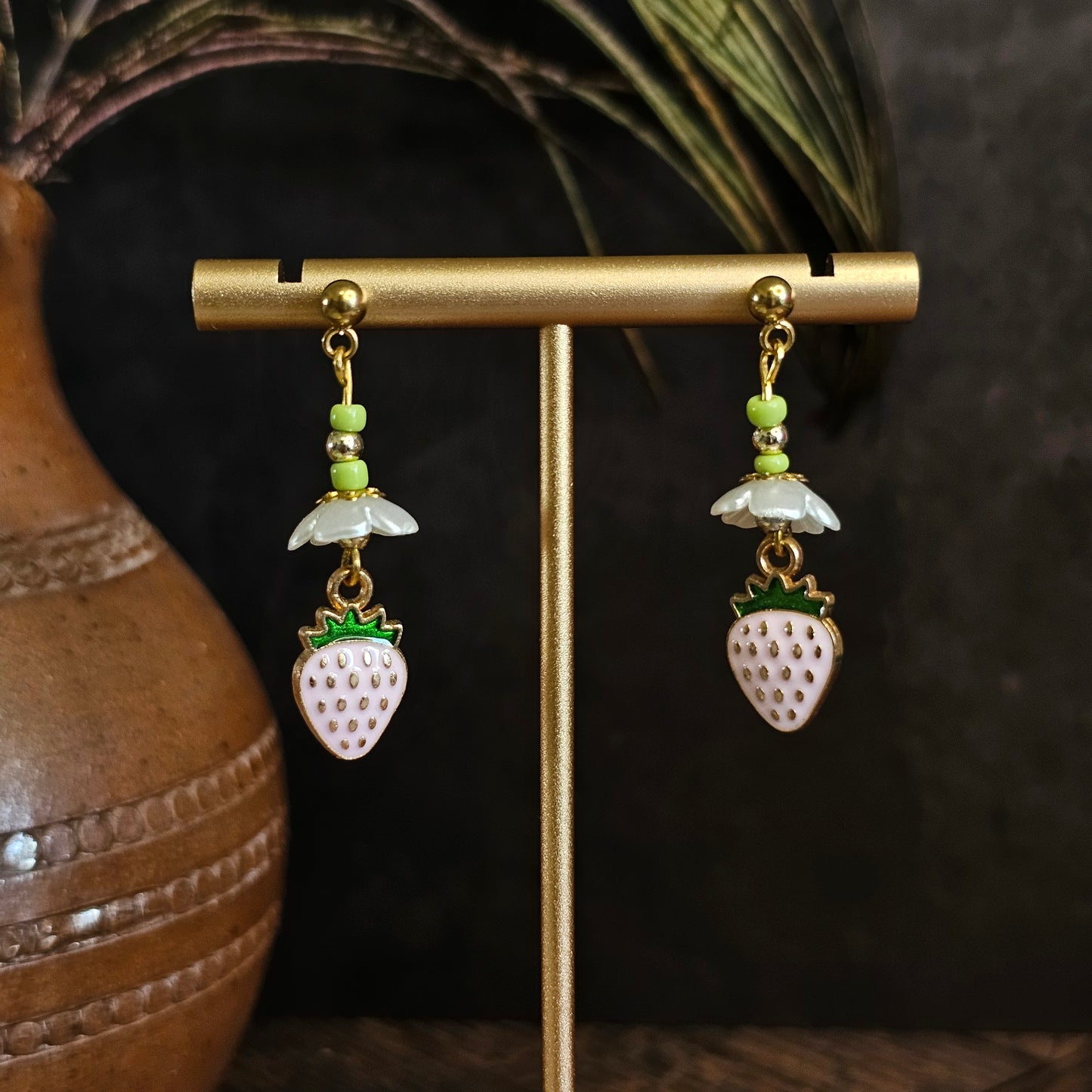 Boucles D’Oreilles - Les Fraises roses