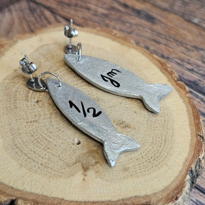 Boucles d'Oreilles "Les Poissons d’Emma" : Art Folklorique Peinte à la Main