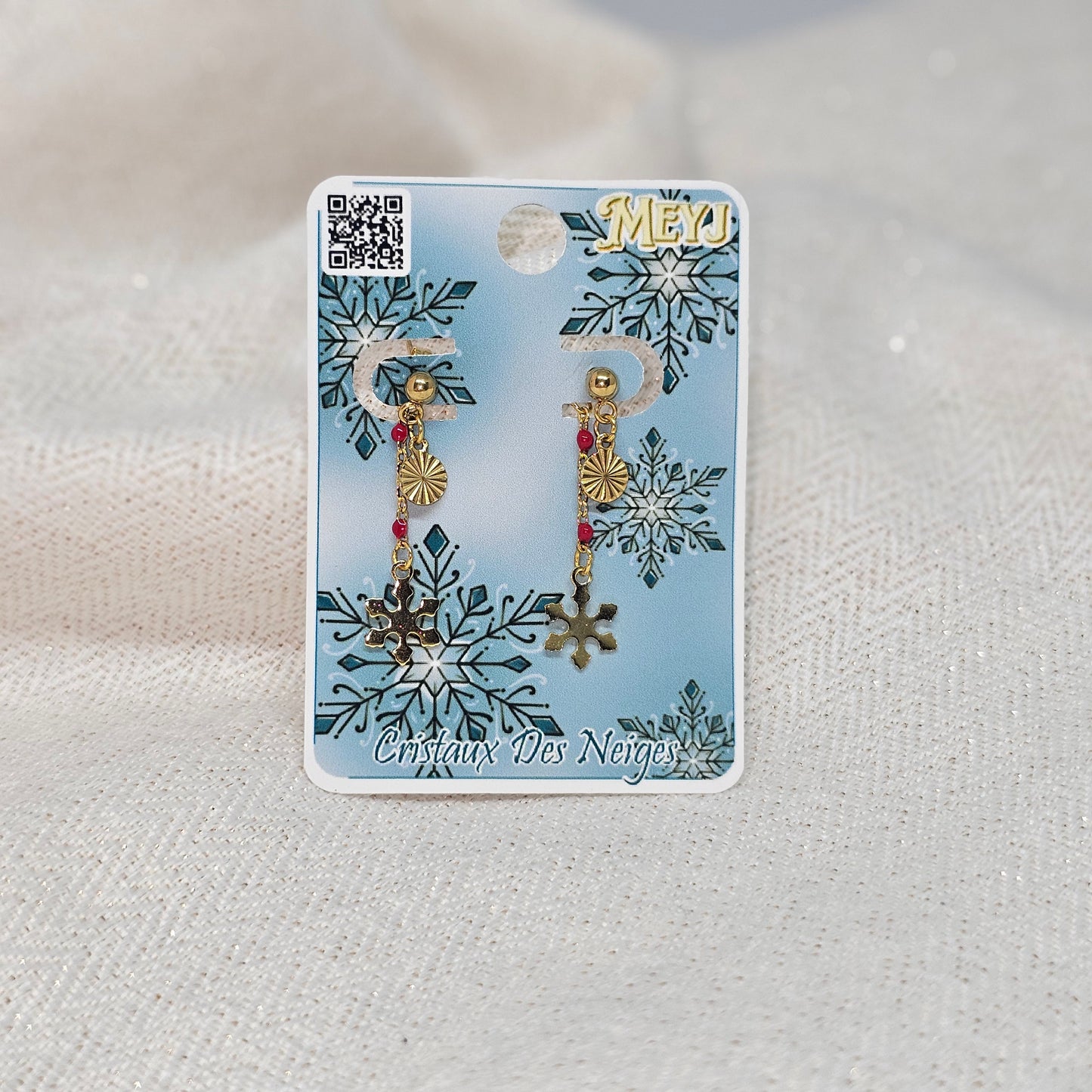 Boucles d’oreilles Flocon de Noël