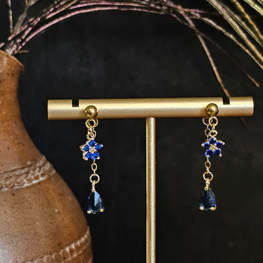 Boucles d'oreilles - Les fleurs bleues
