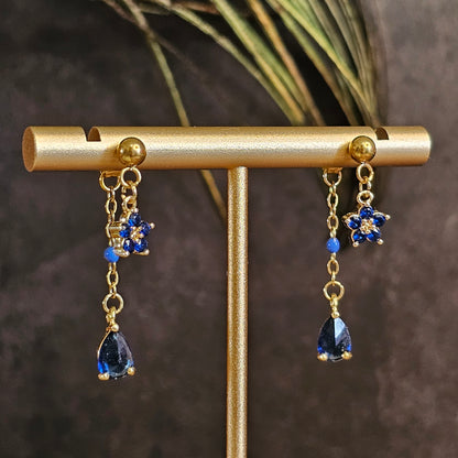 Boucles d'oreilles - Les fleurs bleues