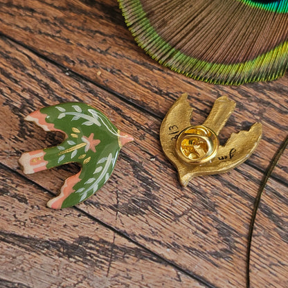 Pins "L’oiseau de Dona " : Art Folklorique Peinte à la Main