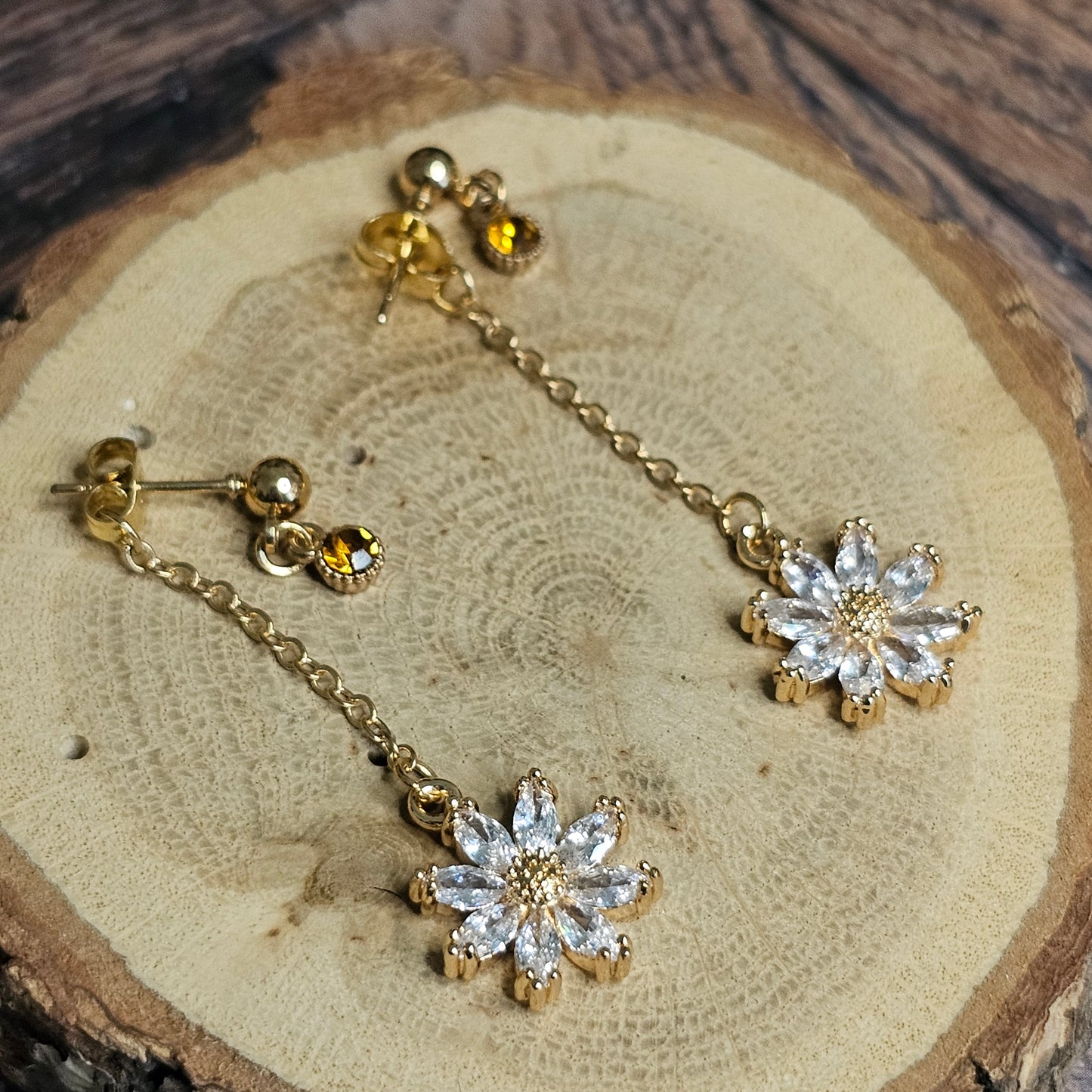 Boucles D’Oreilles - Les fleurs de cristal