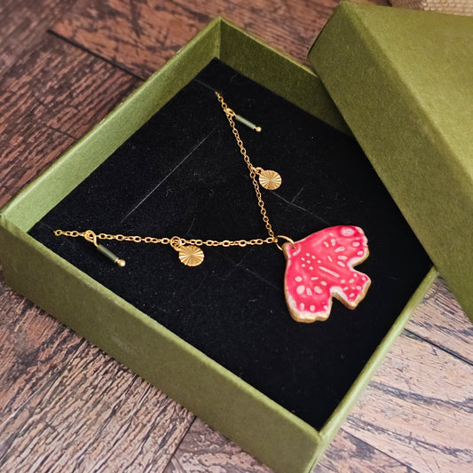 Collier "Les oiseaux de Maya" : Art Folklorique Peinte à la Main